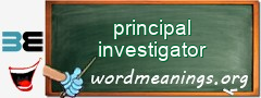 WordMeaning blackboard for principal investigator